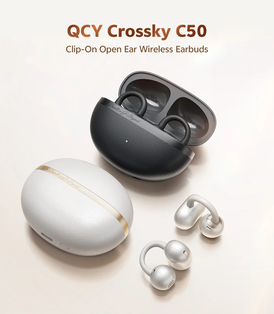 CT06 Clip On Earbuds Open Ear Wireless Bluetooth 6.0 Headphones with 4 Mic 35H Earbuds Comfortable for Running
