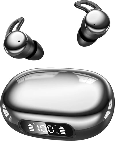 Paekole sleep earbuds in Jet Pure Black with charging case