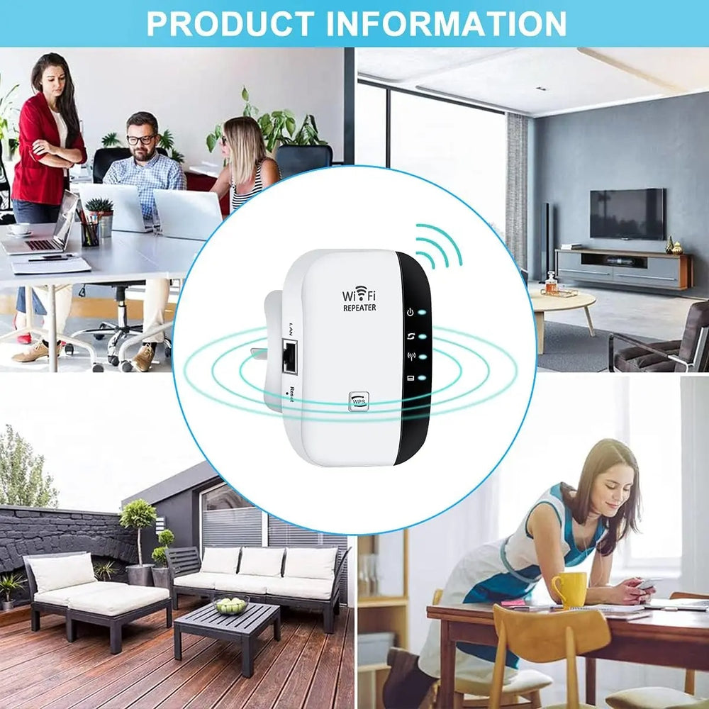 Wireless WiFi Repeater 300Mbps WiFi Extender Amplifier Booster Router 802.11N WPS Long Range 7 Status Light WiFi Repeater for PC