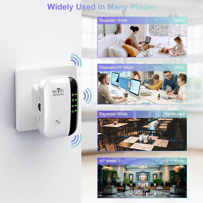Wireless WiFi Repeater 300Mbps WiFi Extender Amplifier Booster Router 802.11N WPS Long Range 7 Status Light WiFi Repeater for PC