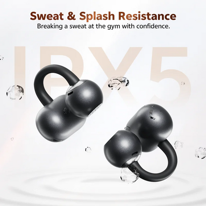 CT06 Clip On Earbuds Open Ear Wireless Bluetooth 6.0 Headphones with 4 Mic 35H Earbuds Comfortable for Running