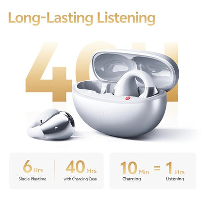 C30S Open Ear Wireless Earphones Hi-Res with LDAC Ear Clip Earbuds Bluetooth 6.0 Clip On OWS Sports Headphones 40Hrs