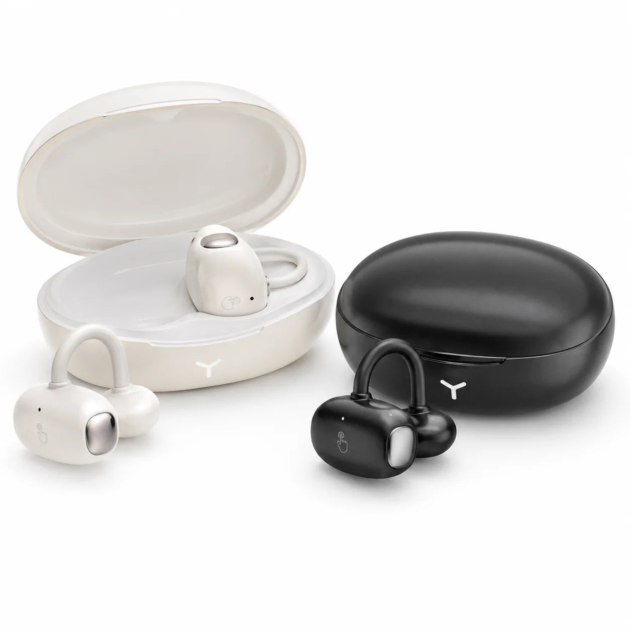 HM22 AI Smart Translation Clip-on Wireless Bluetooth Earphones (White, True Wireless)With One Year Warranty