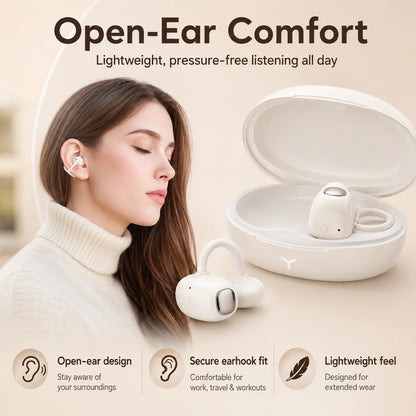 HM22 AI Smart Translation Clip-on Wireless Bluetooth Earphones (White, True Wireless)With One Year Warranty