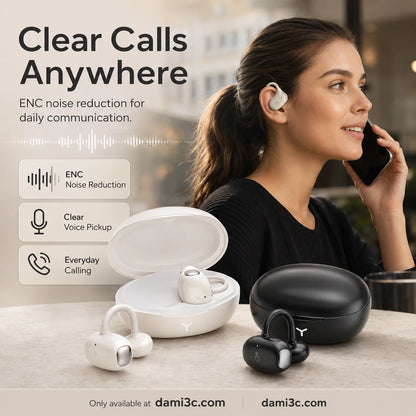 HM22 AI Smart Translation Clip-on Wireless Bluetooth Earphones (White, True Wireless)With One Year Warranty