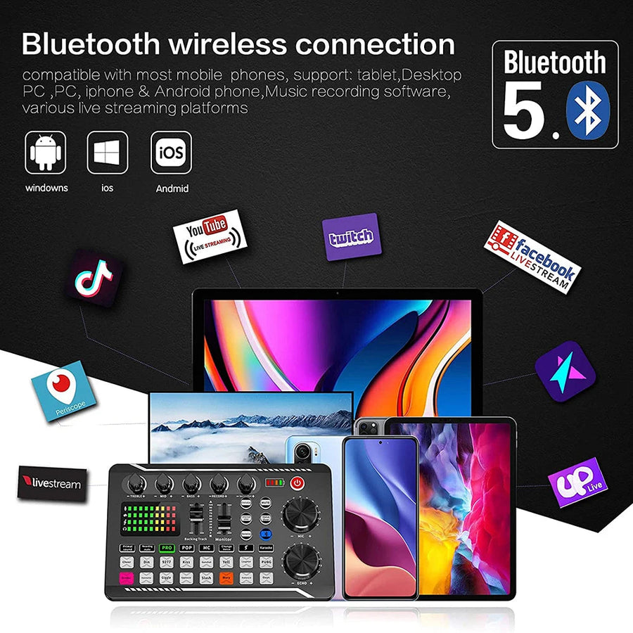 Lorvyo F998 Podcast Microphone and Sound Card Kit — product detail 5